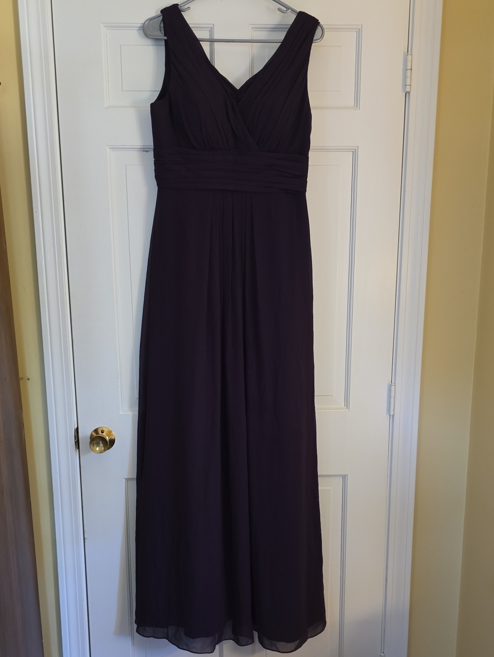 Bill Levkoff Deep Purple V-Neck Formal Gown Size 10